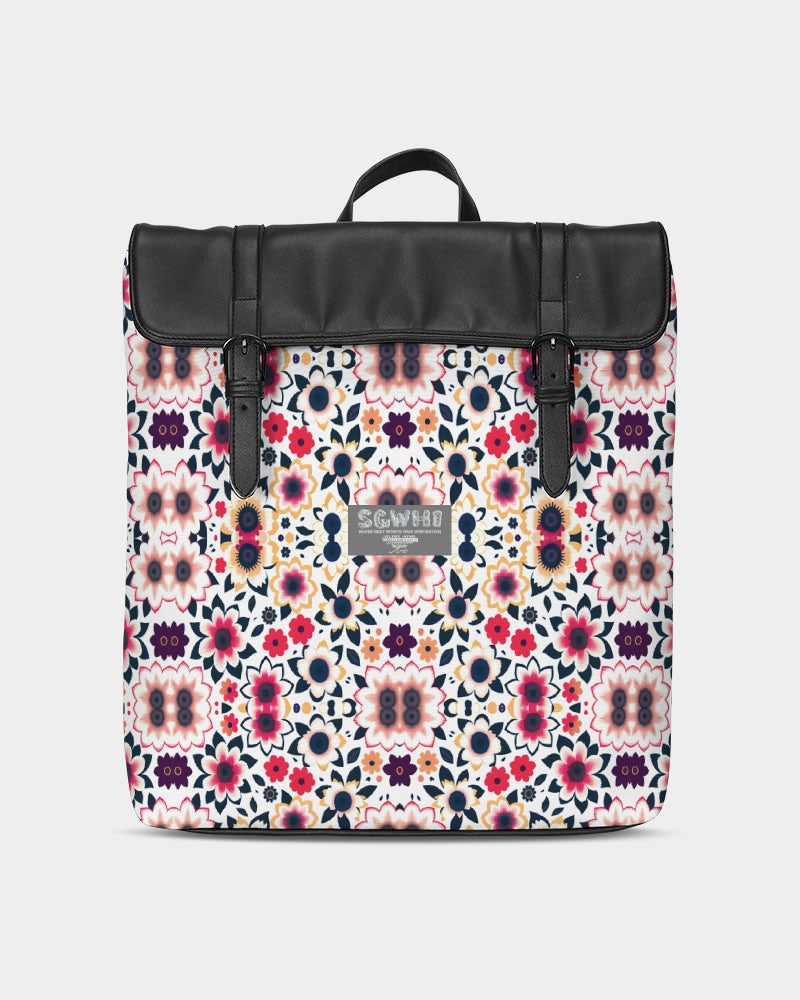 Abstract flower pattern Casual Flap Backpack