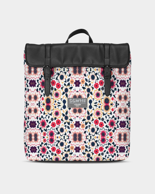 Abstract flower pattern Casual Flap Backpack