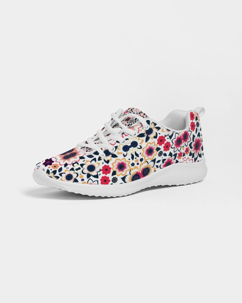 Abstract flower pattern Women's Athletic Shoe