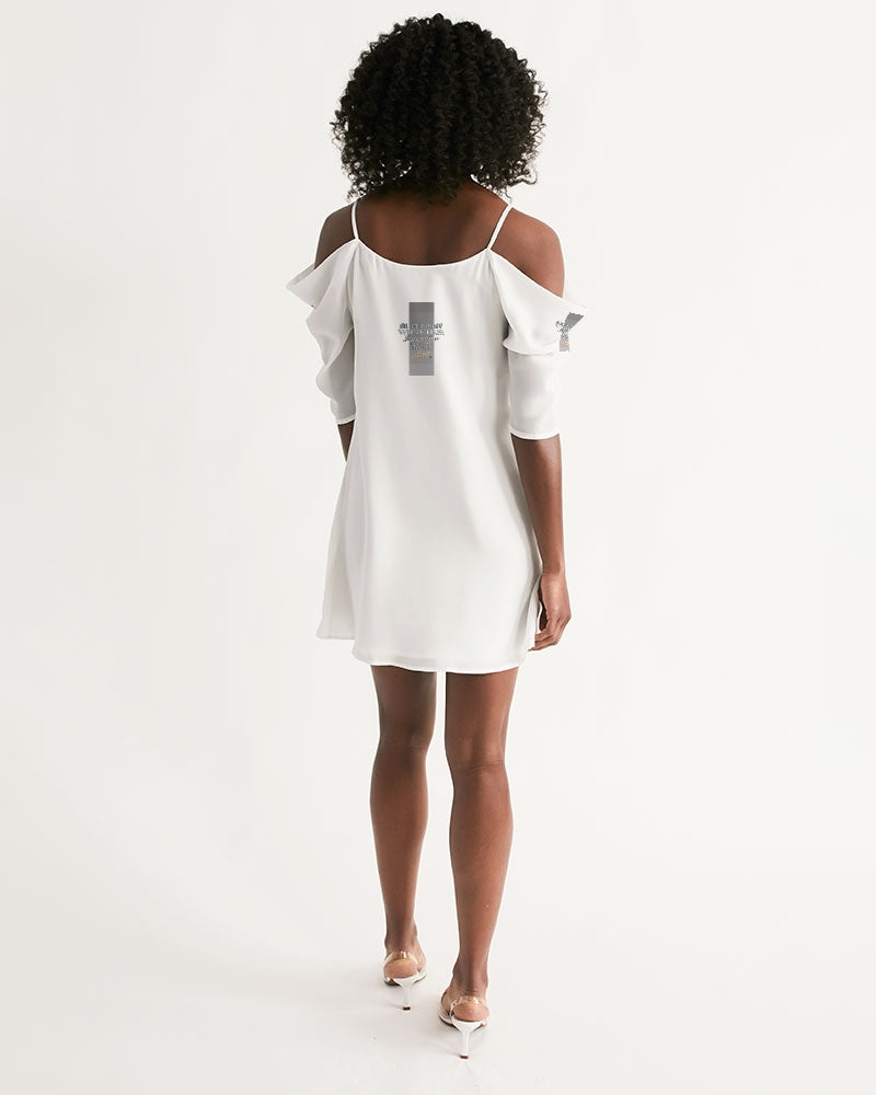 will not dye till i die Women's Open Shoulder A-Line Dress