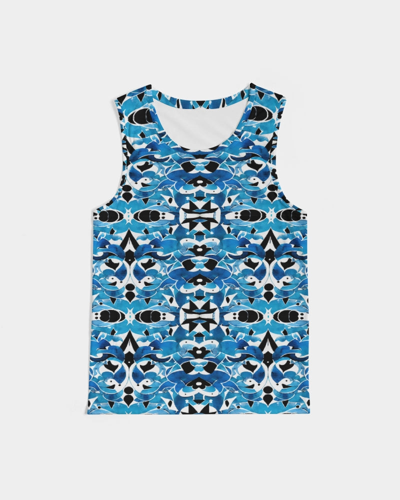 Blue Abstract pattern design Men's Sports Tank