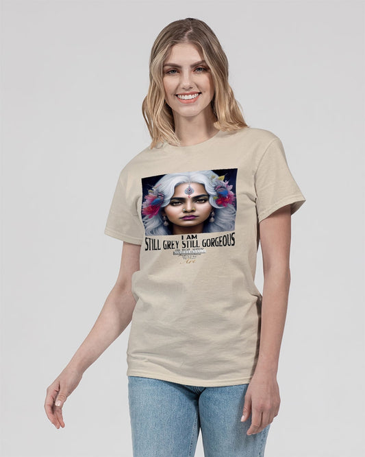 Promoting Indian women with silver grey hair Unisex Ultra Cotton T-Shirt | Gildan