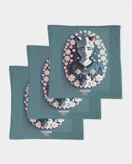 Silverfox flower Bandana Set