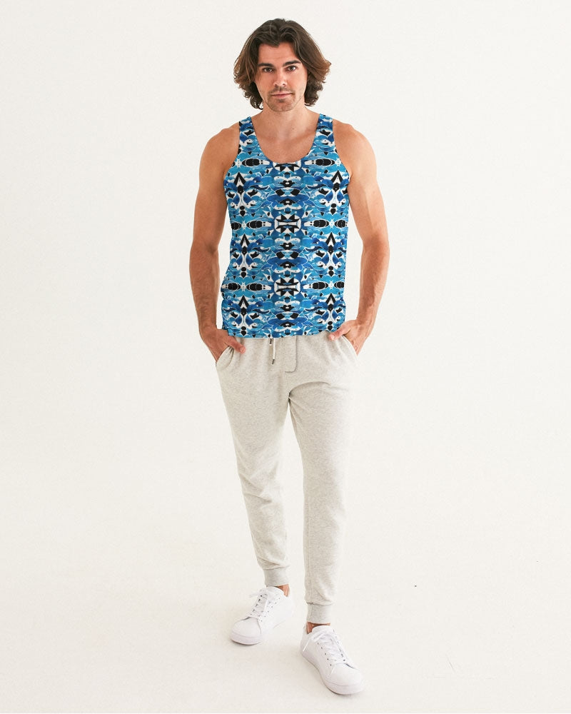 Blue Abstract pattern design Men's Tank