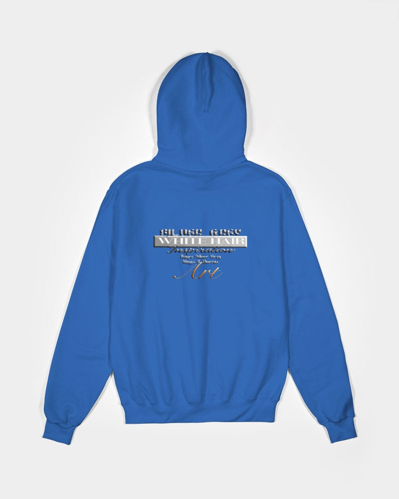 Promoting Indian women with silver grey hair Unisex Hoodie | Champion