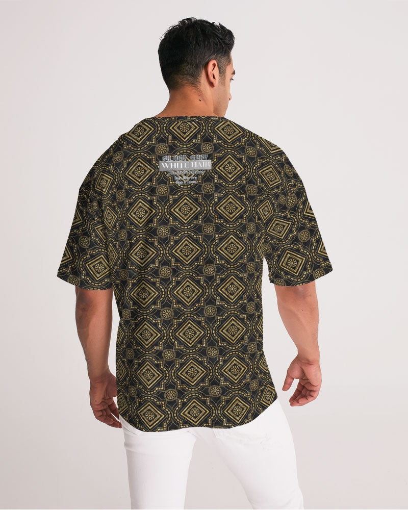 Brown Diamond pattern Men's Premium Heavyweight Tee