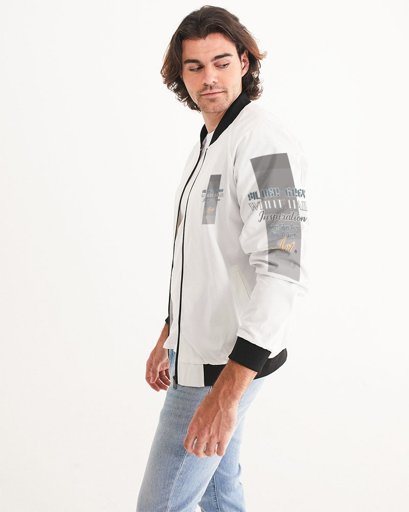 Silver bearded warrior Men's Bomber Jacket