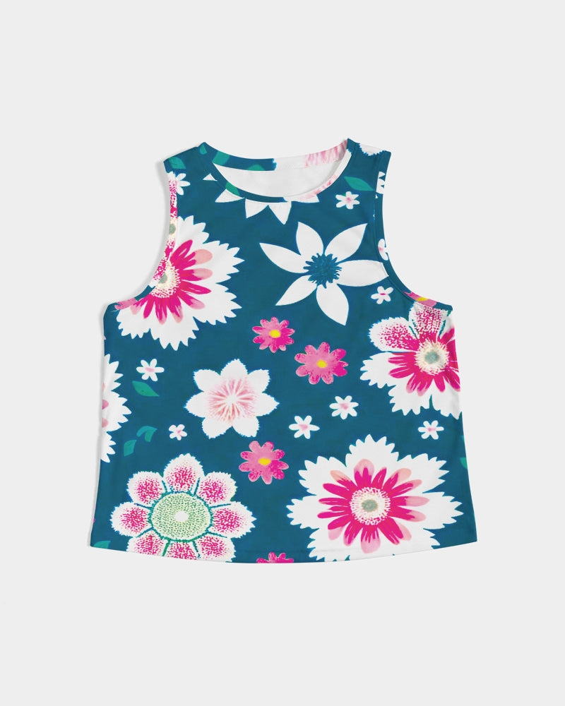 Beautiful floral pattern Women's All-Over Print Cropped Tank