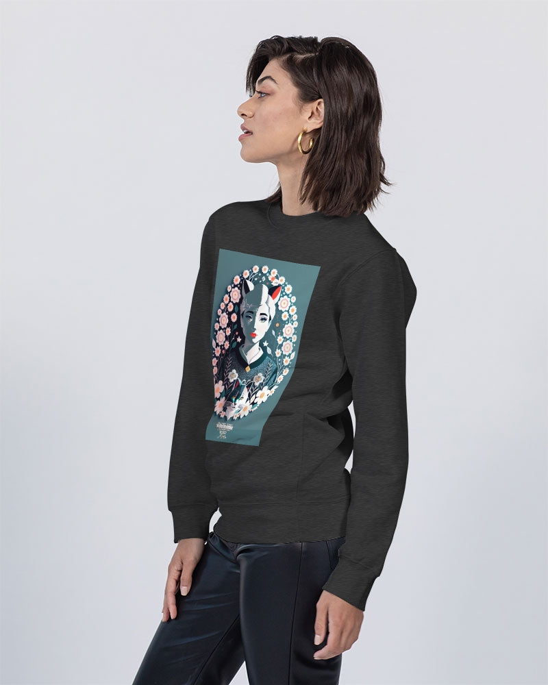 Silverfox flower Unisex Premium Crewneck Sweatshirt | Lane Seven