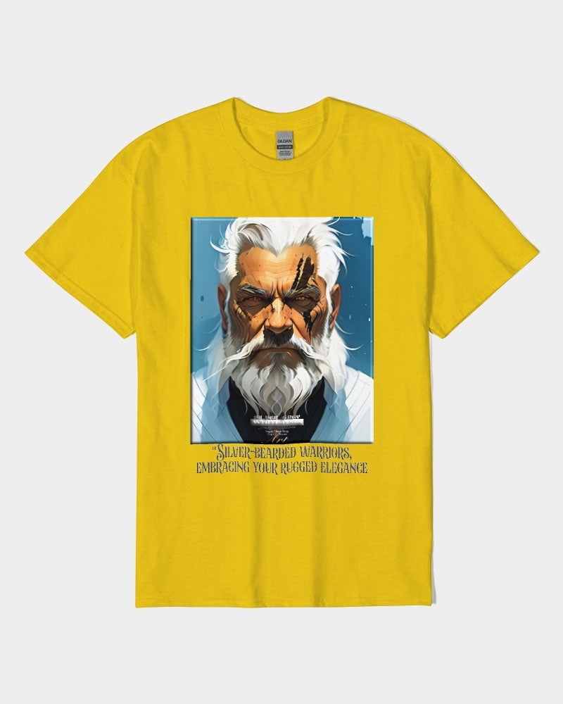 Silver bearded warrior Unisex Heavy Cotton T-Shirt | Gildan