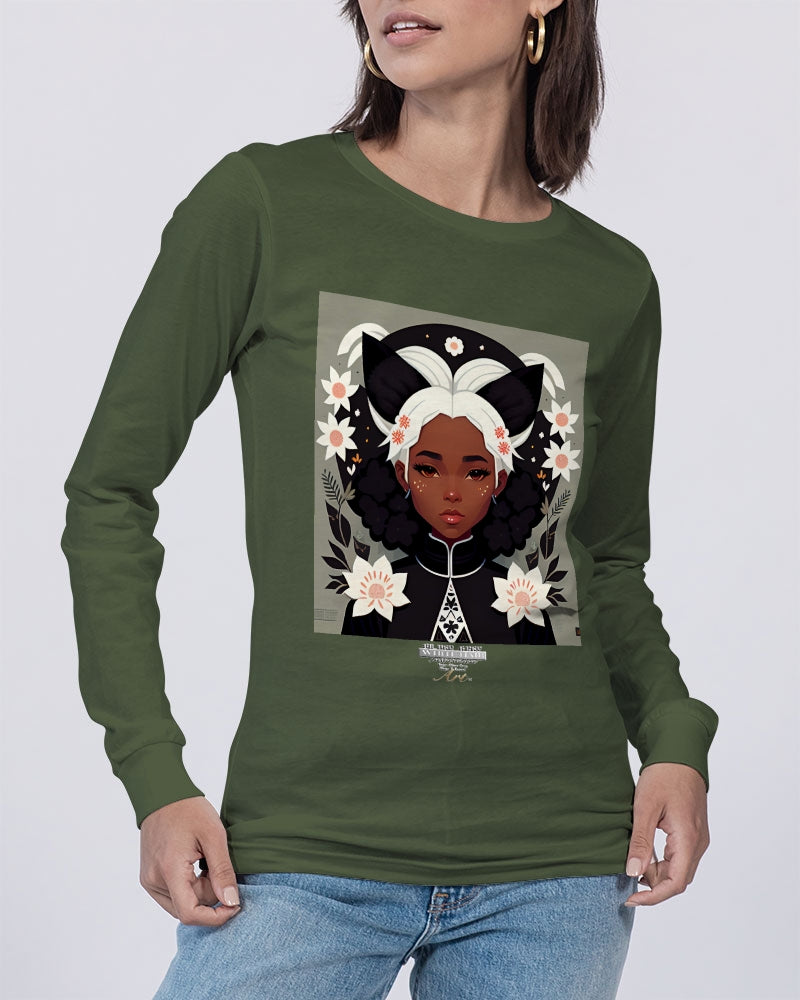 Nubian girl silver fox Unisex Jersey Long Sleeve Tee | Bella + Canvas