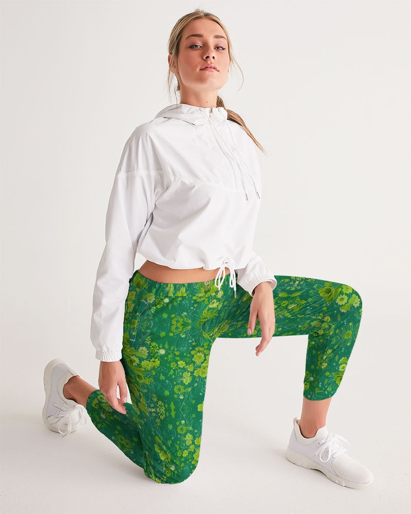 Green lush Repeat pattern Women's Track Pants