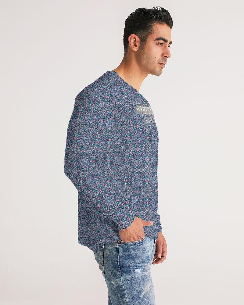 Beautiful mosaic blue pattern Men's Long Sleeve Tee