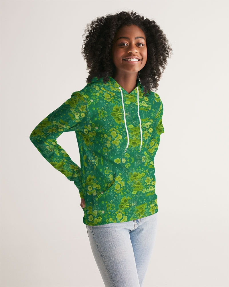 Green lush Repeat pattern Women's Hoodie