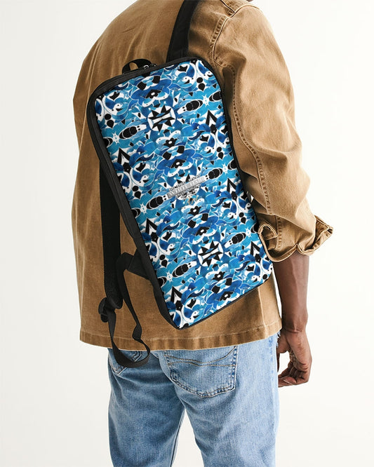 Blue Abstract pattern design Slim Tech Backpack