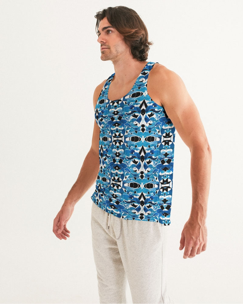 Blue Abstract pattern design Men's Tank