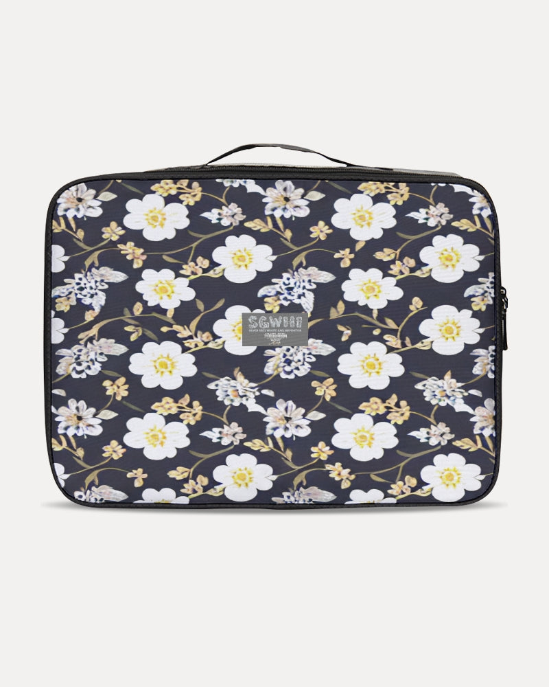 Pink flower black background Jetsetter Travel Case