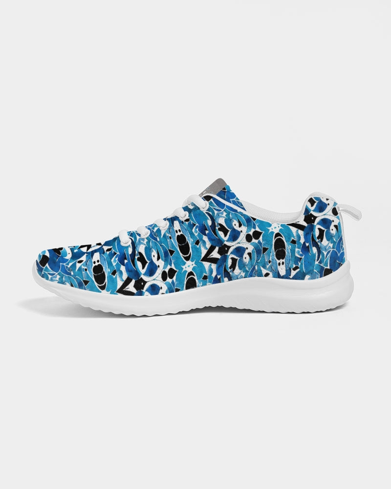 Blue Abstract pattern design Men's Athletic Shoe