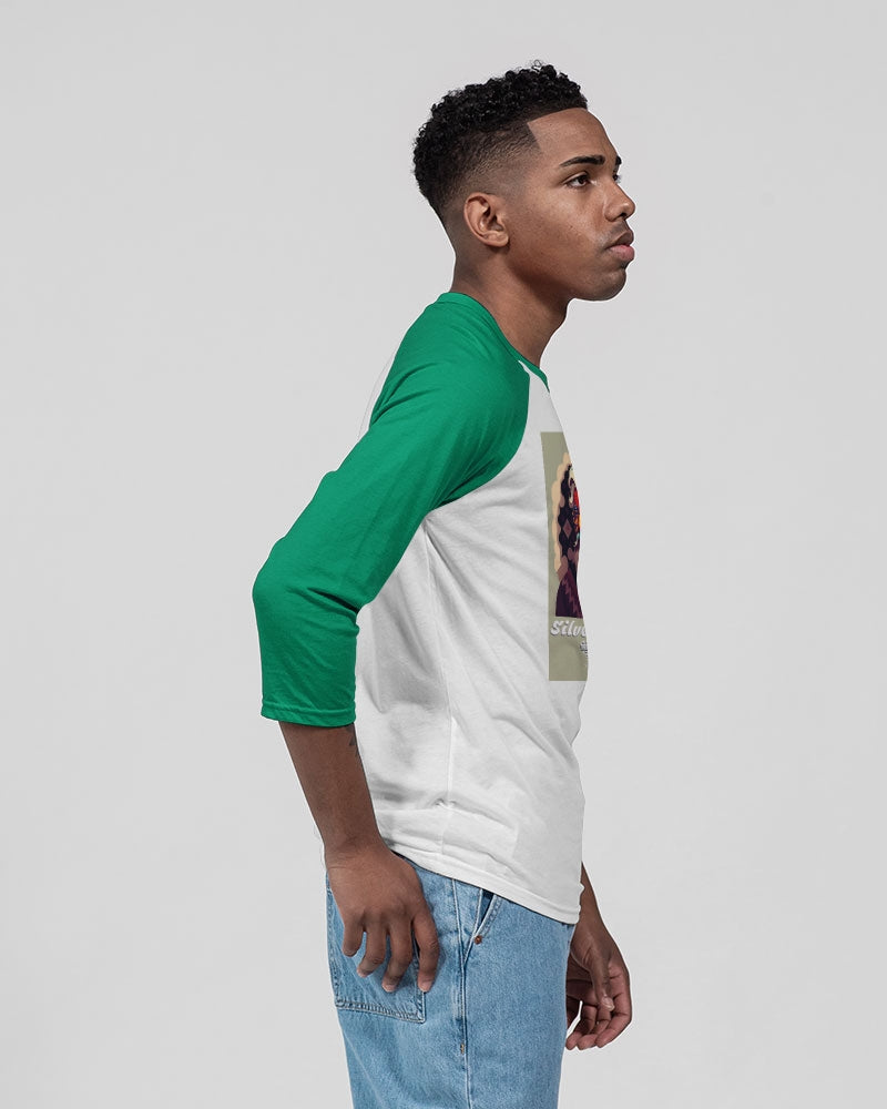 South Asian silverfox  Three-Quarter Sleeve Baseball Tee | Bella + Canvas