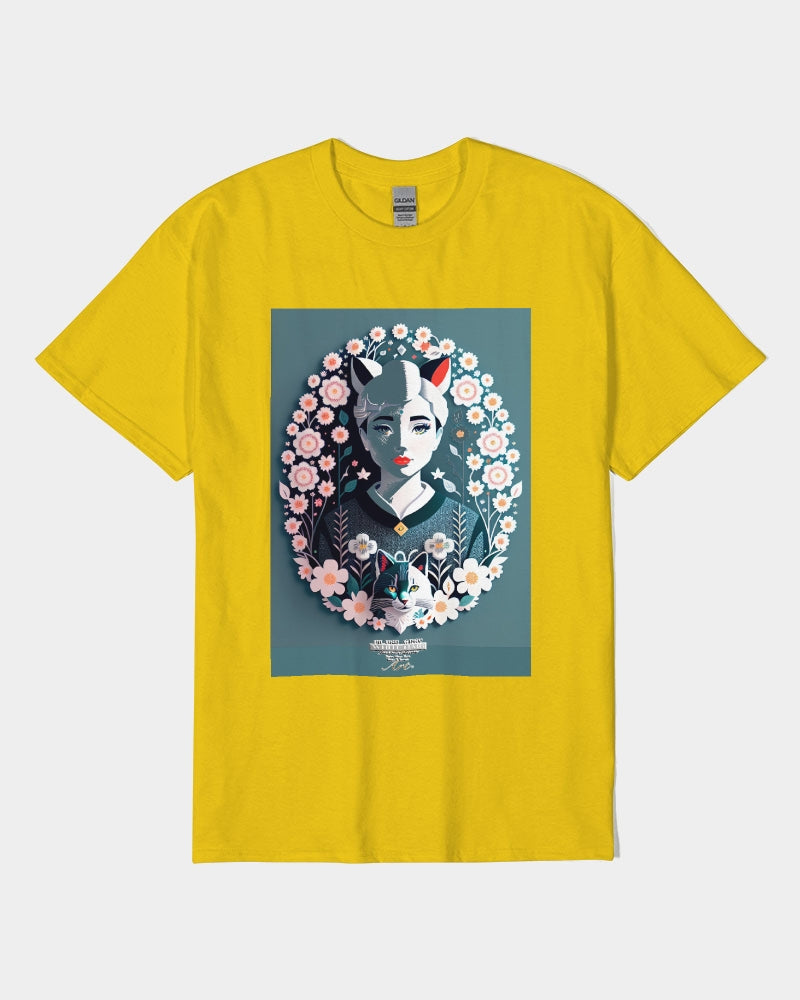 Silverfox flower Unisex Heavy Cotton T-Shirt | Gildan