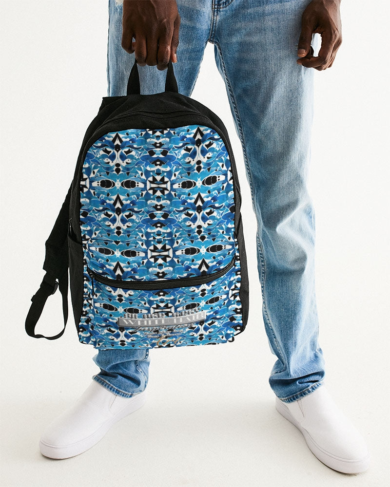 Blue Abstract pattern design Small Canvas Backpack