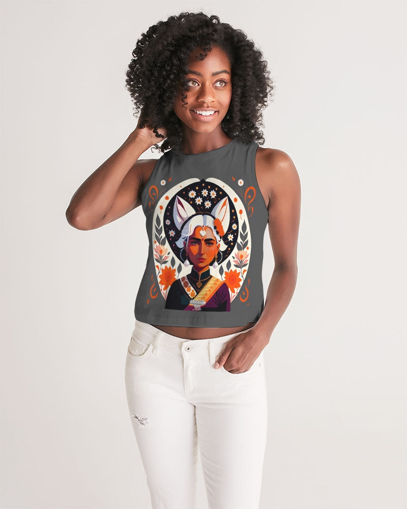 Indian Silver fox Women's Cropped Tank