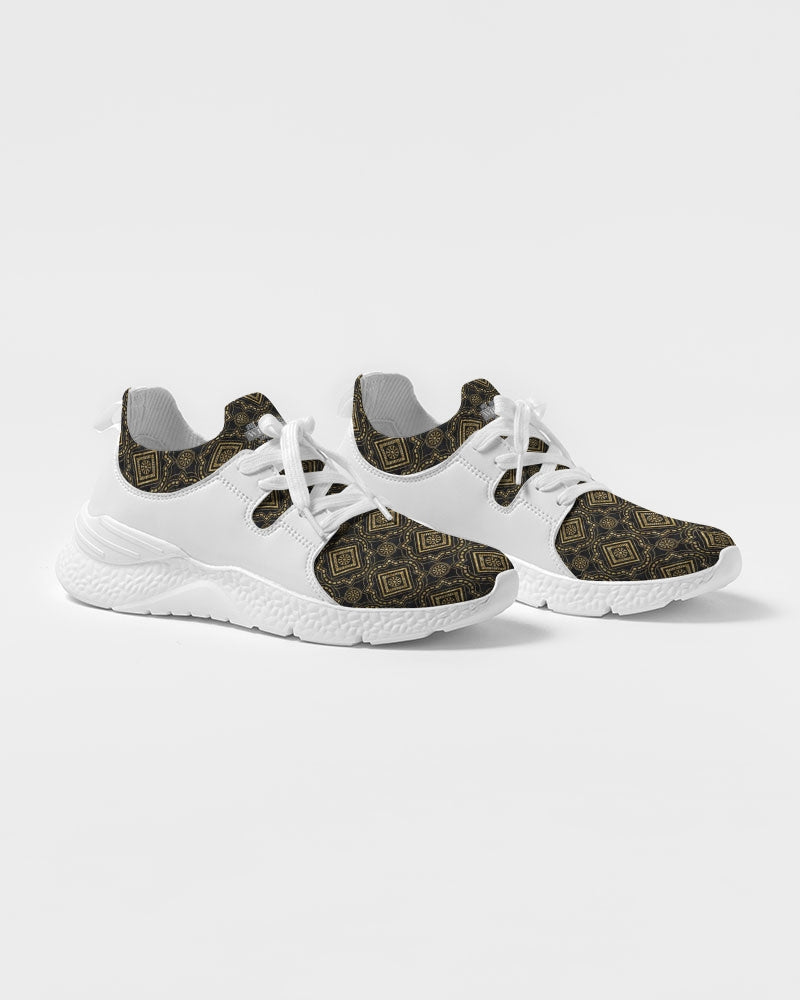 Brown Diamond pattern Women's Two-Tone Sneaker