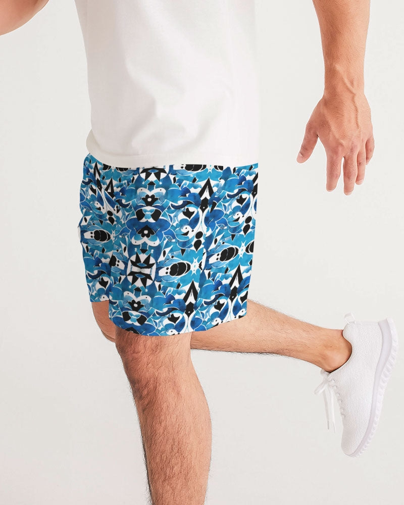 Blue Abstract pattern design Men's Jogger Shorts