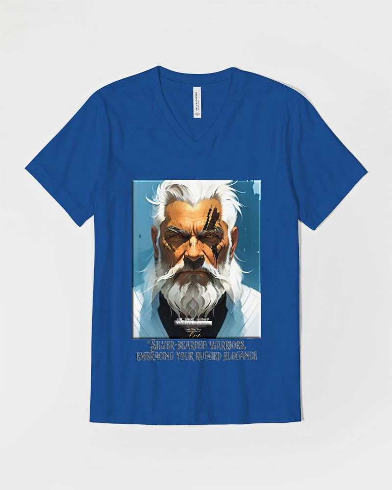 Silver bearded warrior Unisex Jersey V-Neck Tee | Bella + Canvas