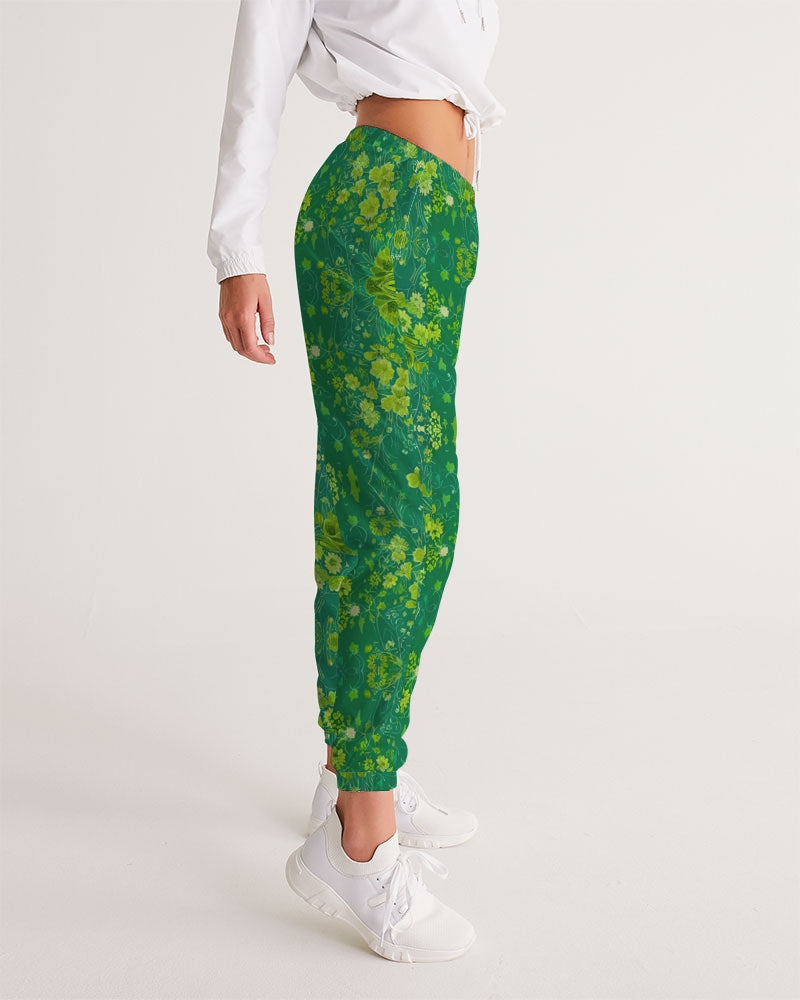 Green lush Repeat pattern Women's Track Pants