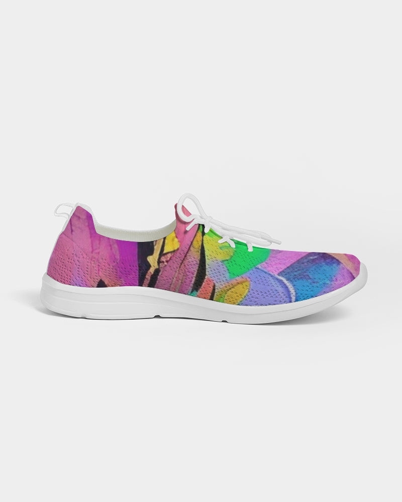 Abstract pattern for shoes Men's Lace Up Flyknit Shoe