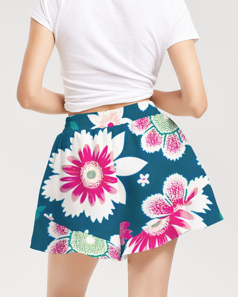 Beautiful floral pattern Women's All-Over Print Ruffle Shorts