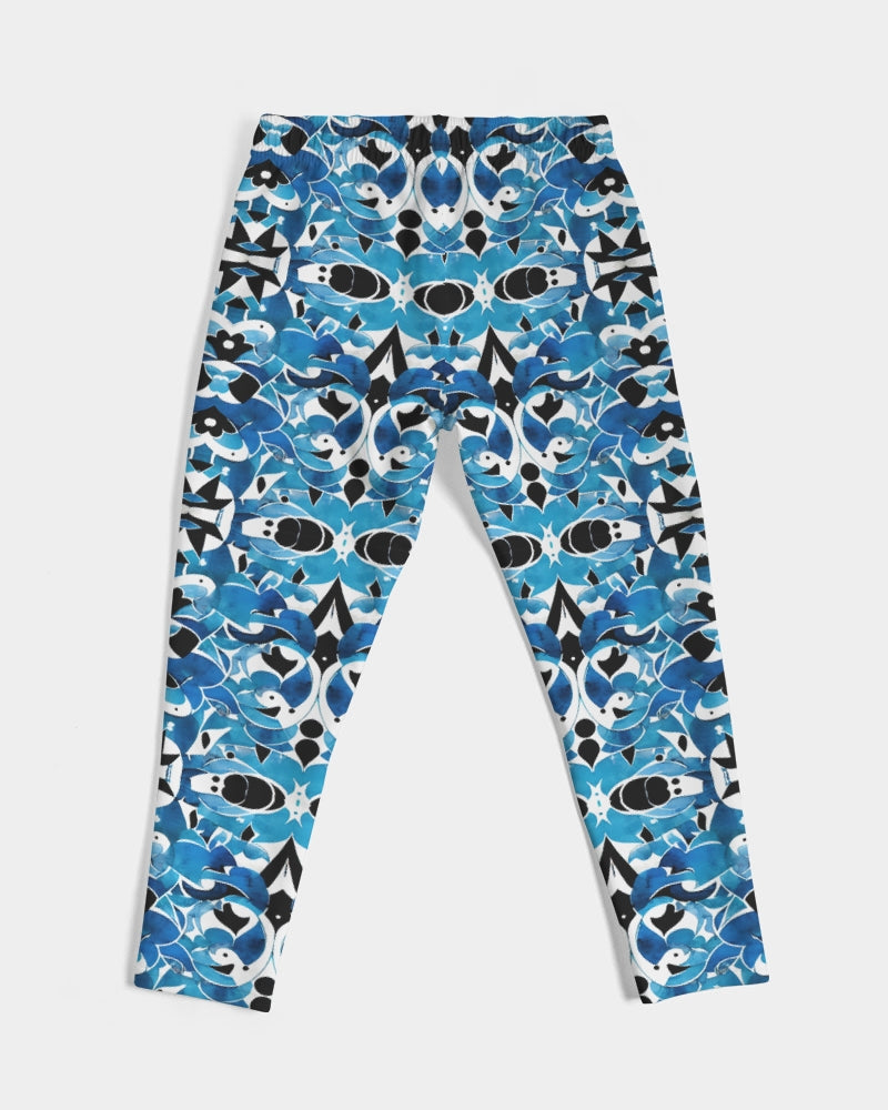 Blue Abstract pattern design Men's Joggers