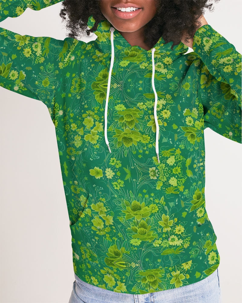 Green lush Repeat pattern Women's Hoodie