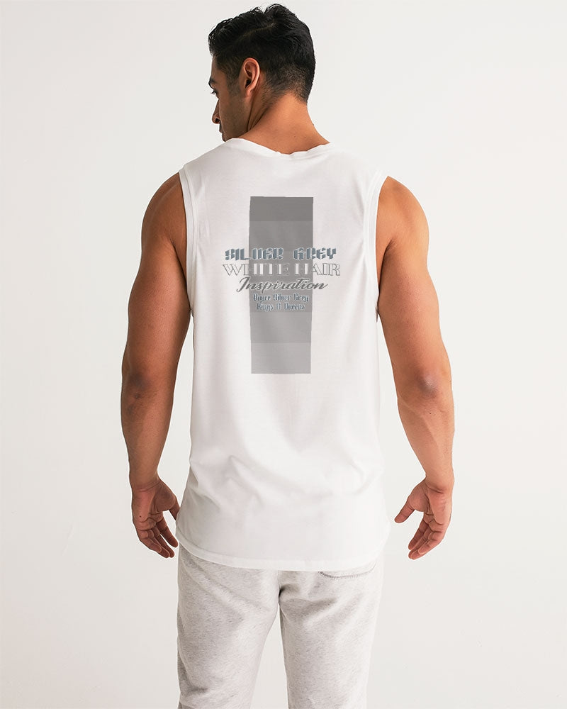 Silver Grey white hair and beard, my style my way Men's Sports Tank