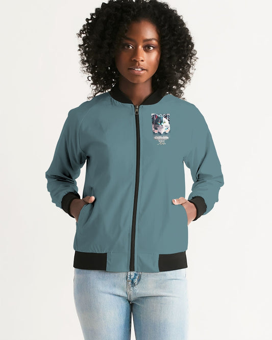 Silverfox flower Women's Bomber Jacket