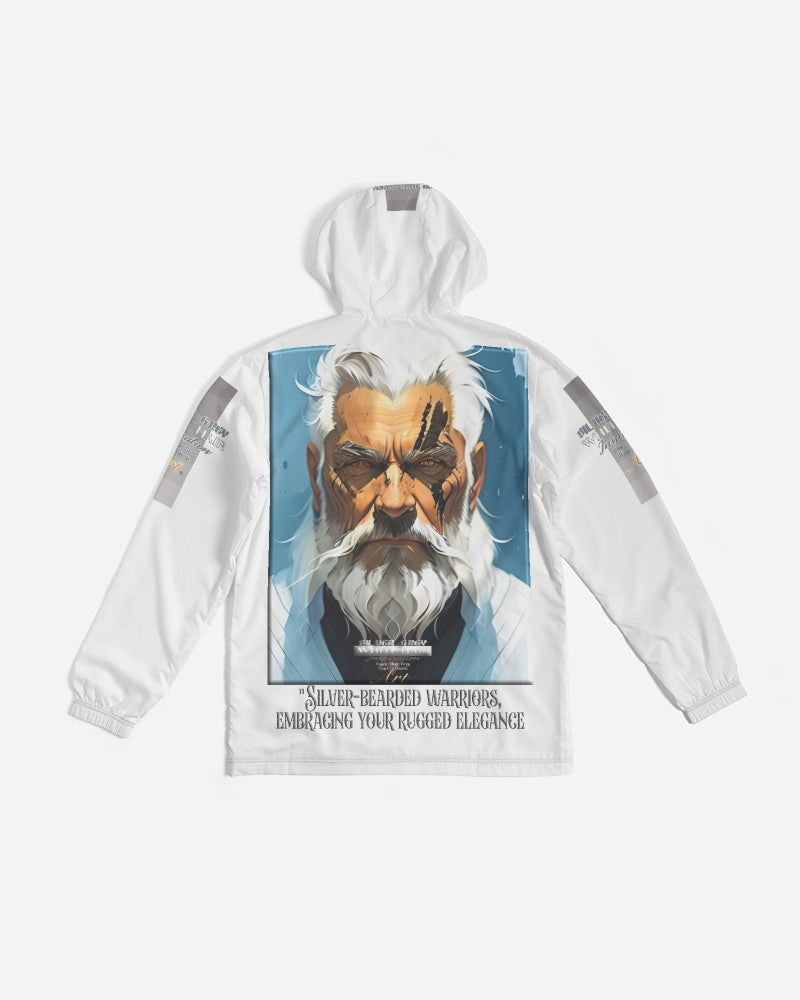 Silver bearded warrior Men's Windbreaker