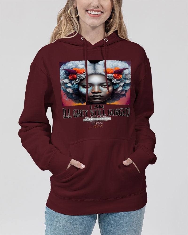 Promoting black women with silver grey hair Unisex Premium Pullover Hoodie | Lane Seven