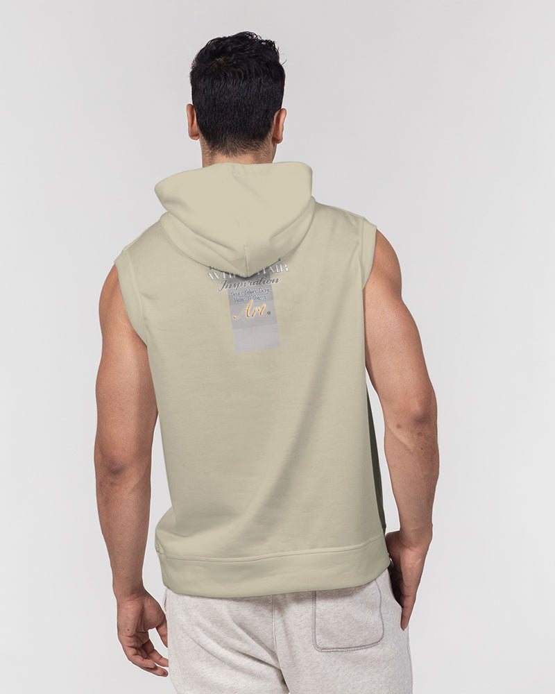 Black gentleman Silverfox Men's Premium Heavyweight Sleeveless Hoodie