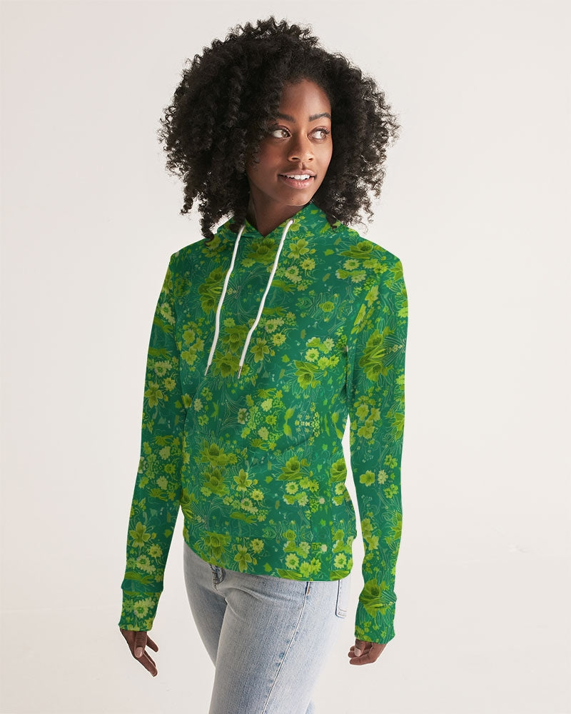 Green lush Repeat pattern Women's Hoodie