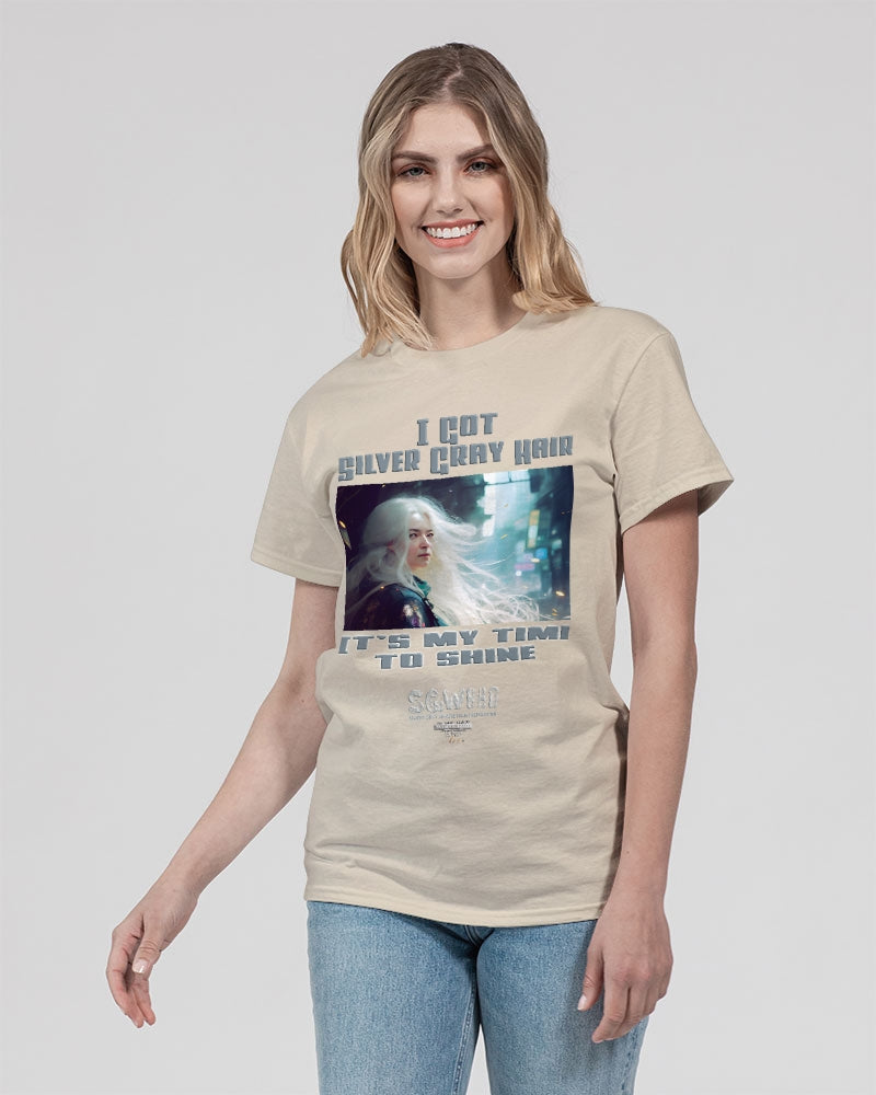 Beautiful white woman my time to shine Unisex Ultra Cotton T-Shirt | Gildan