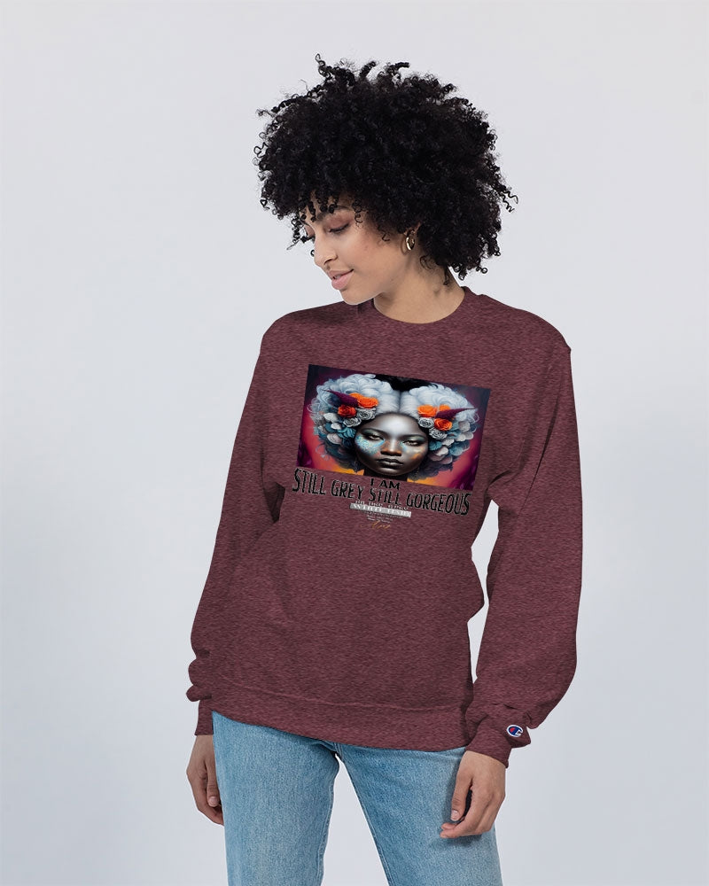 Promoting black women with silver grey hair Unisex Sweatshirt | Champion