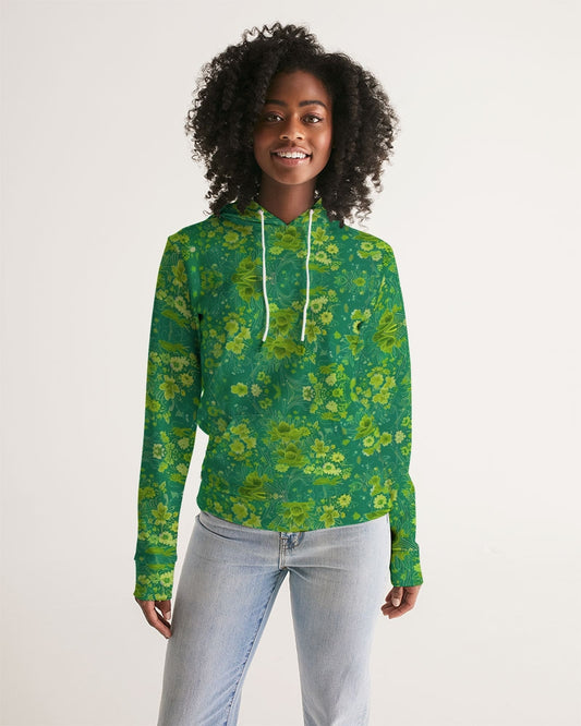 Green lush Repeat pattern Women's Hoodie