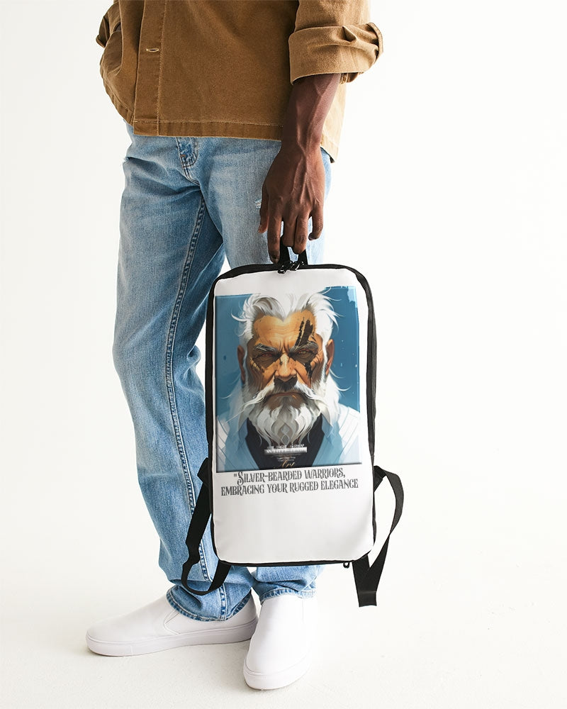 Silver bearded warrior Slim Tech Backpack