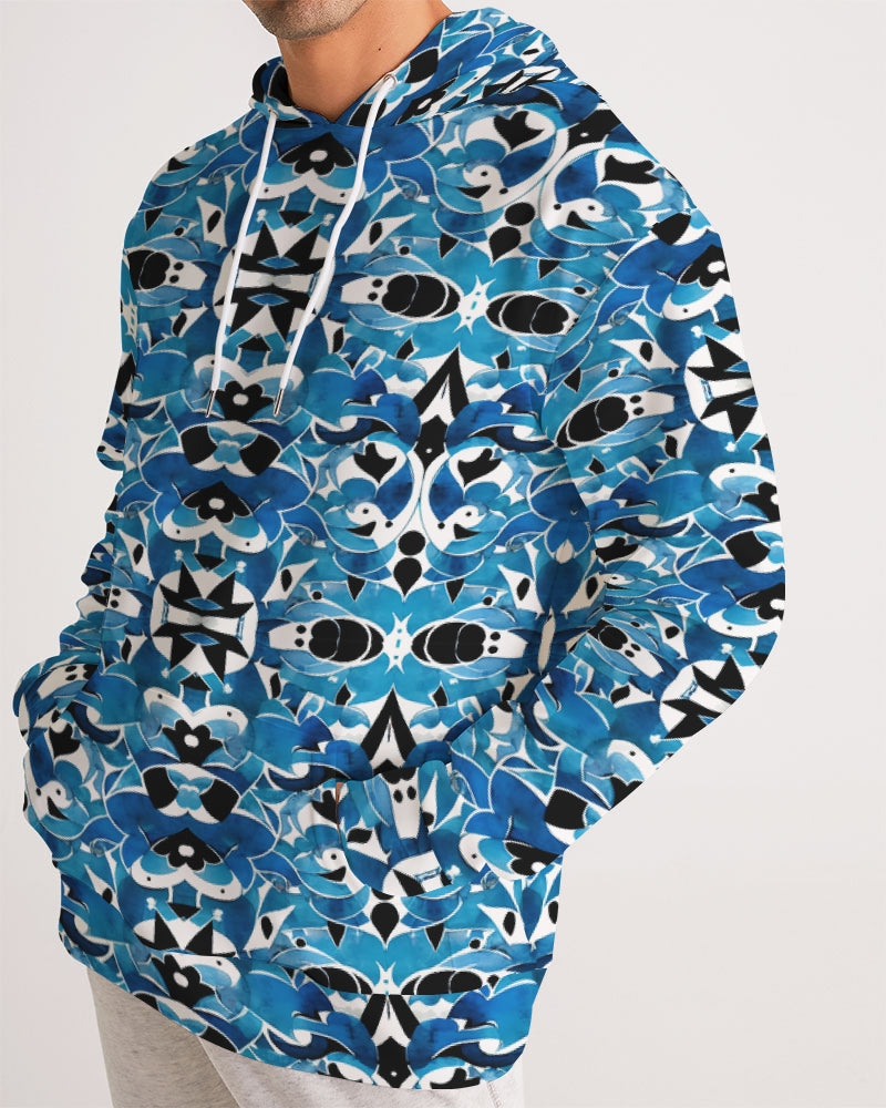 Blue Abstract pattern design Men's Hoodie