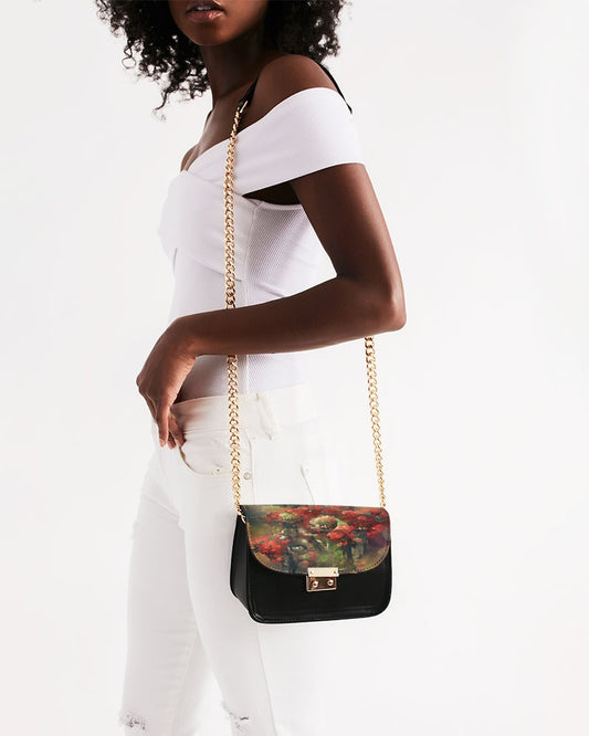 Abstract Rose design Small Shoulder Bag