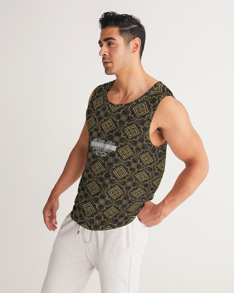 Brown Diamond pattern Men's Sports Tank