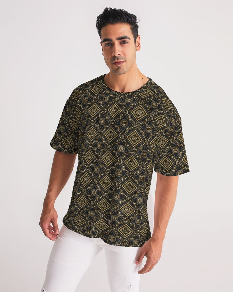 Brown Diamond pattern Men's Premium Heavyweight Tee