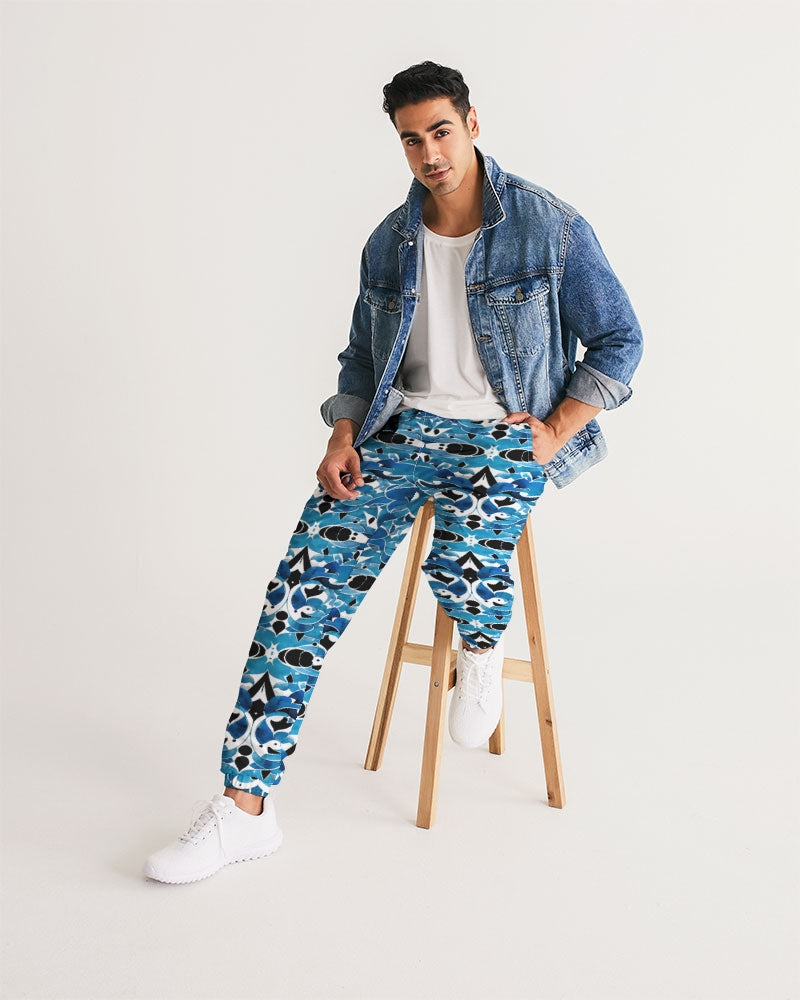 Blue Abstract pattern design Men's Track Pants