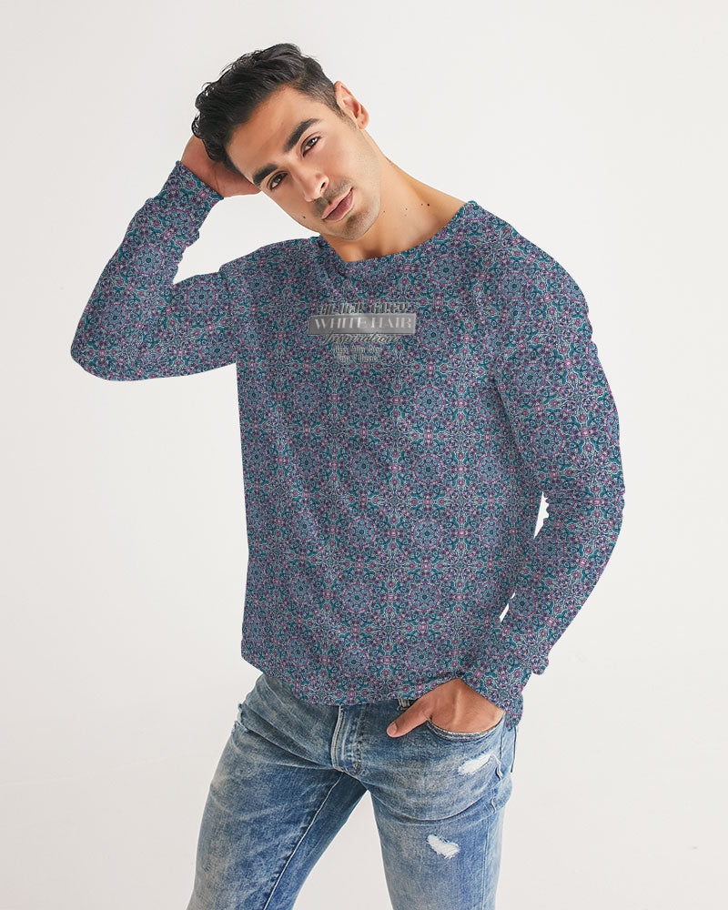 Beautiful mosaic blue pattern Men's Long Sleeve Tee